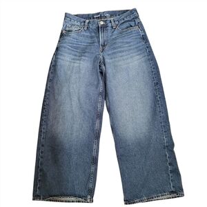 Old Navy Mid-Rise Baggy Wide Leg Medium Wash Myrtle Women's Size 8